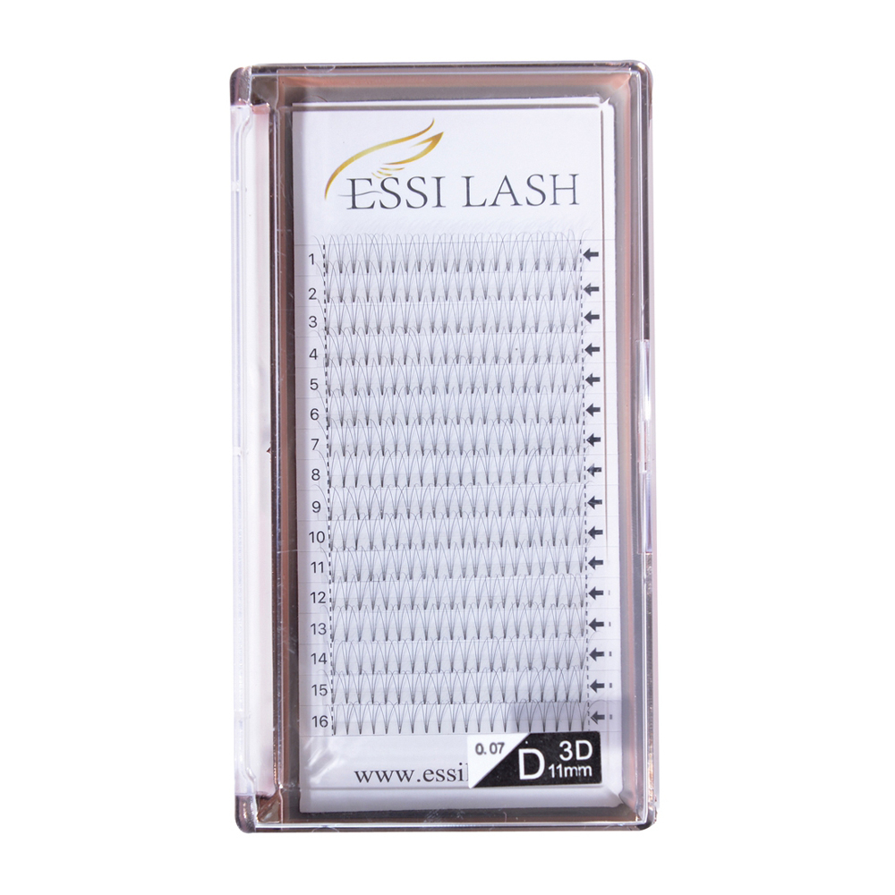 New Style Russian 0.10mm D Curl Pre Fanned Volume Lashes Fans Eyelash Extension 